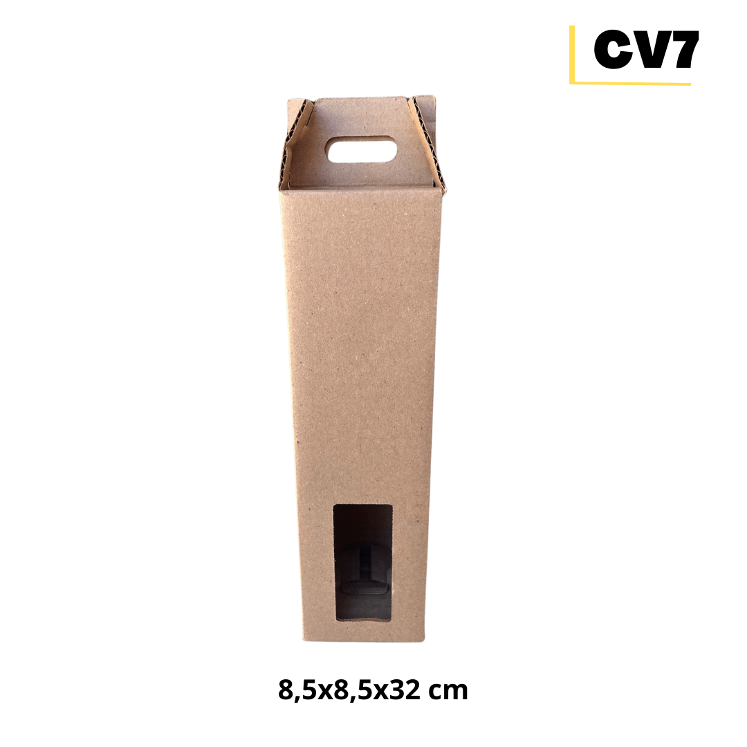 CAIXA DE PAPELÃO PARA GARAFA 8,5X8,5X32