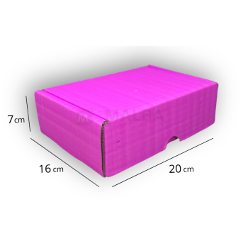 Caixa de Papelão 20x16x7 (cm) Colorida Rosa