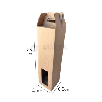 CAIXA DE PAPELÃO PARA GARAFA 6,5x6,5x25