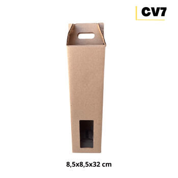 CAIXA DE PAPELÃO PARA GARAFA 8,5X8,5X32