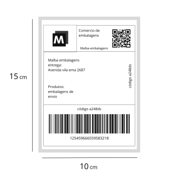 ETIQUETAS TÉRMICA 10X15 (CM) - 30metros.